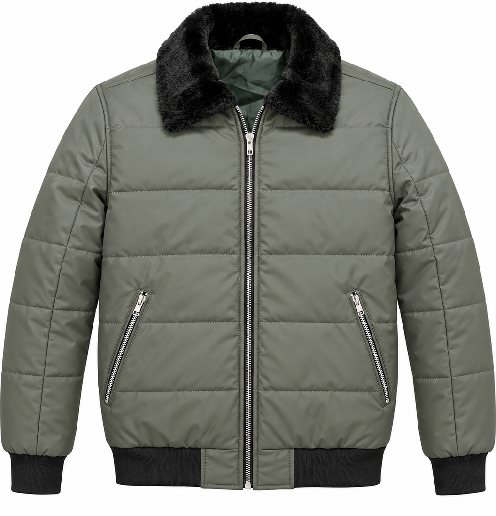 Fur Collar Quilted Puffer Jacket – 10/10 Sale