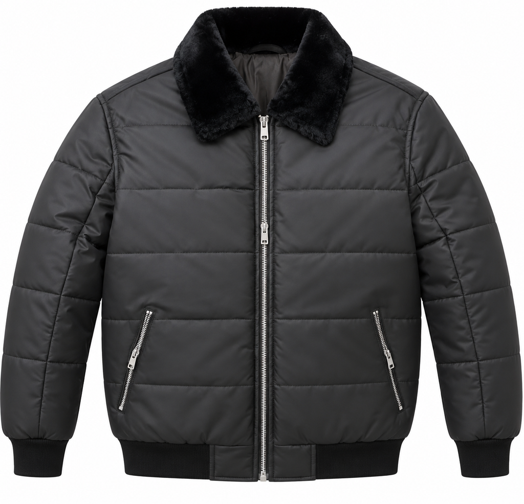 Fur Collar Quilted Puffer Jacket – 10/10 Sale